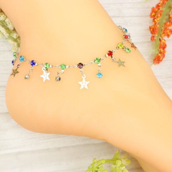 "Handmade Anklet – Elegant & Delicate Jewelry for Women | UNVRC1172 - Picture 10 of 10